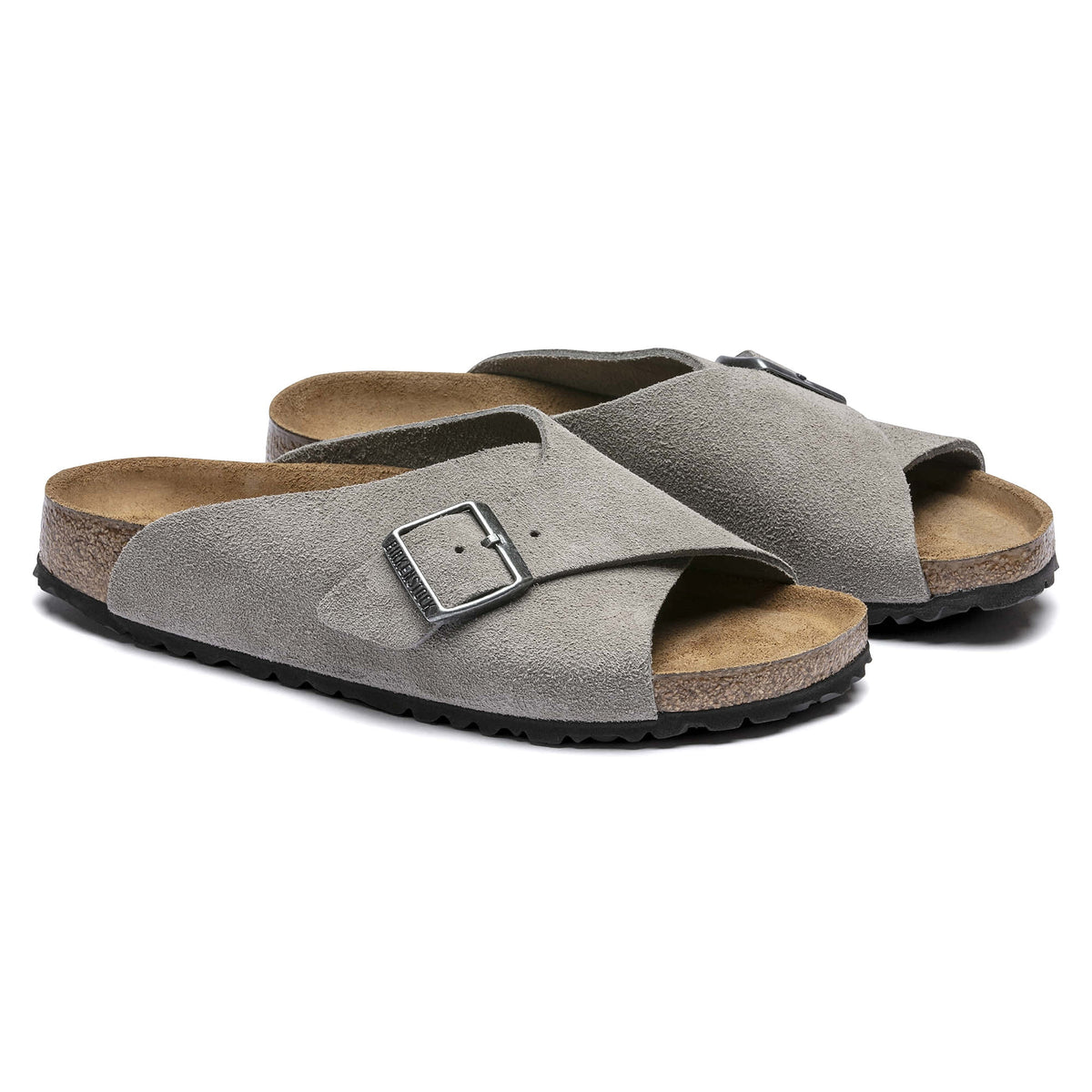 Birkenstock Arosa Soft Footbed Suede Leather Sandals - Stone Coin - 1017945 - Narrow