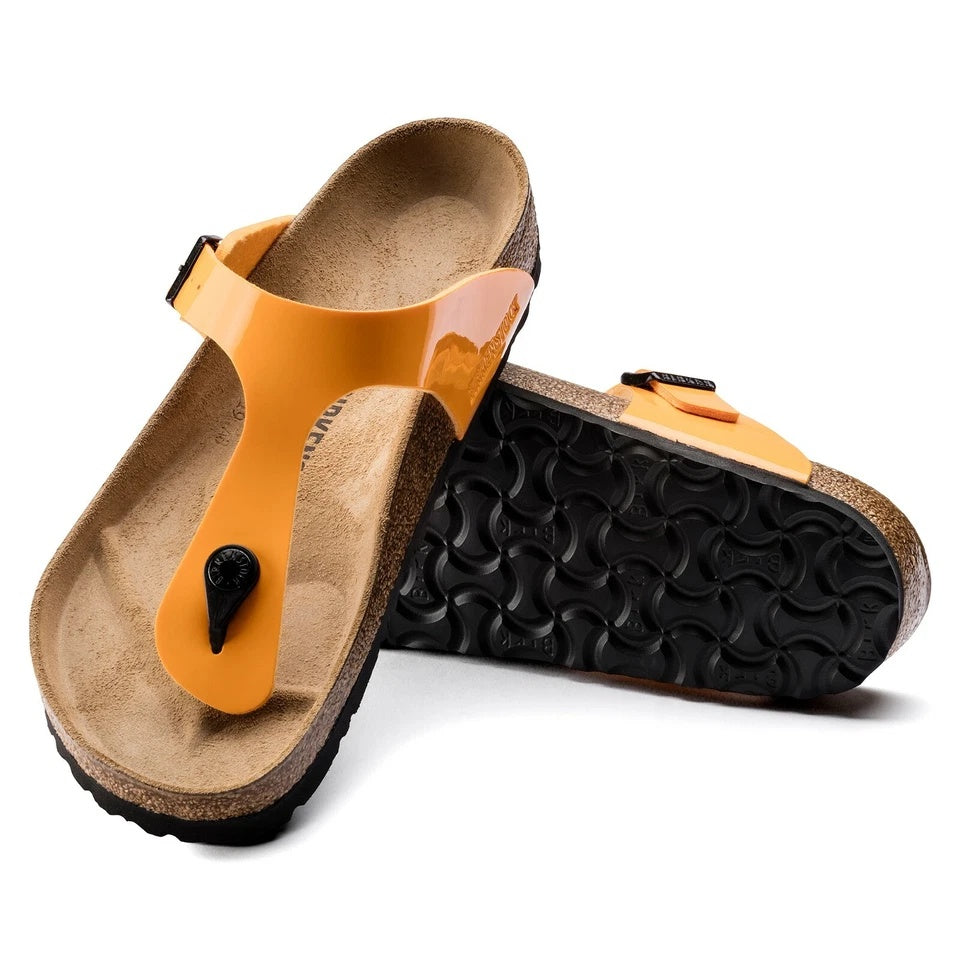 Birkenstock Gizeh Birko-Flor Sandals - Patent Marygold - 1017598 - Regular