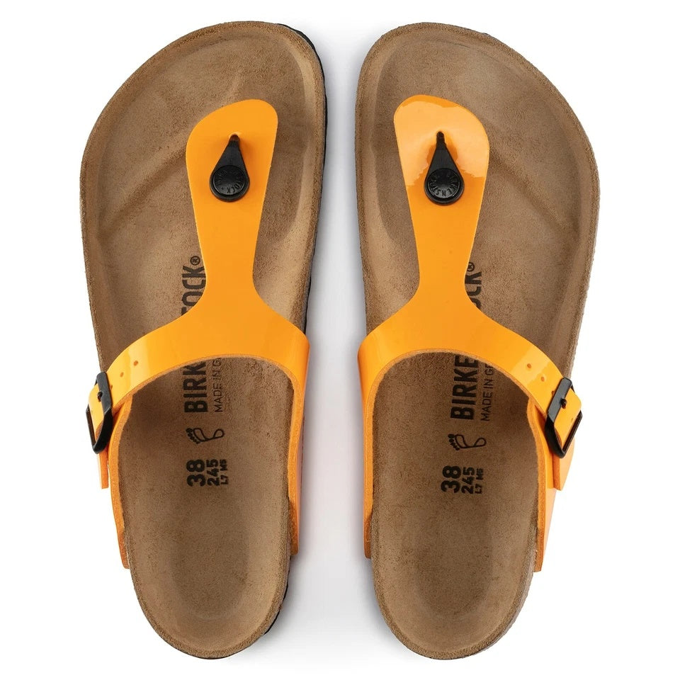 Birkenstock Gizeh Birko-Flor Sandals - Patent Marygold - 1017598 - Regular