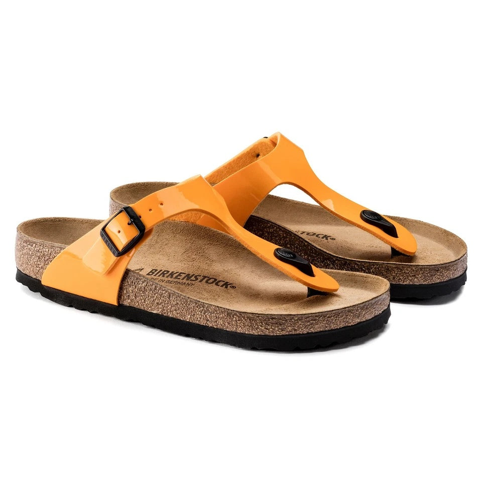 Birkenstock Gizeh Birko-Flor Sandals - Patent Marygold - 1017598 - Regular