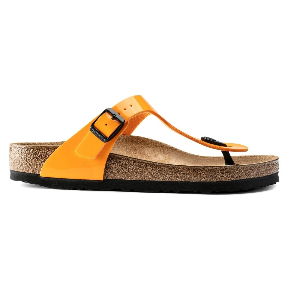 Birkenstock Gizeh Birko-Flor Sandals - Patent Marygold - 1017598 - Regular