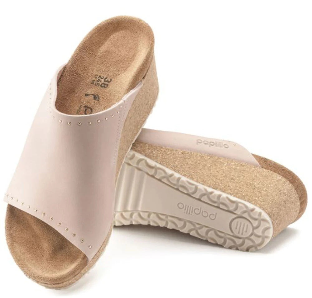Birkenstock Namica Rivets Nubuck Leather Sandals - Soft Pink - 1018441 - Narrow