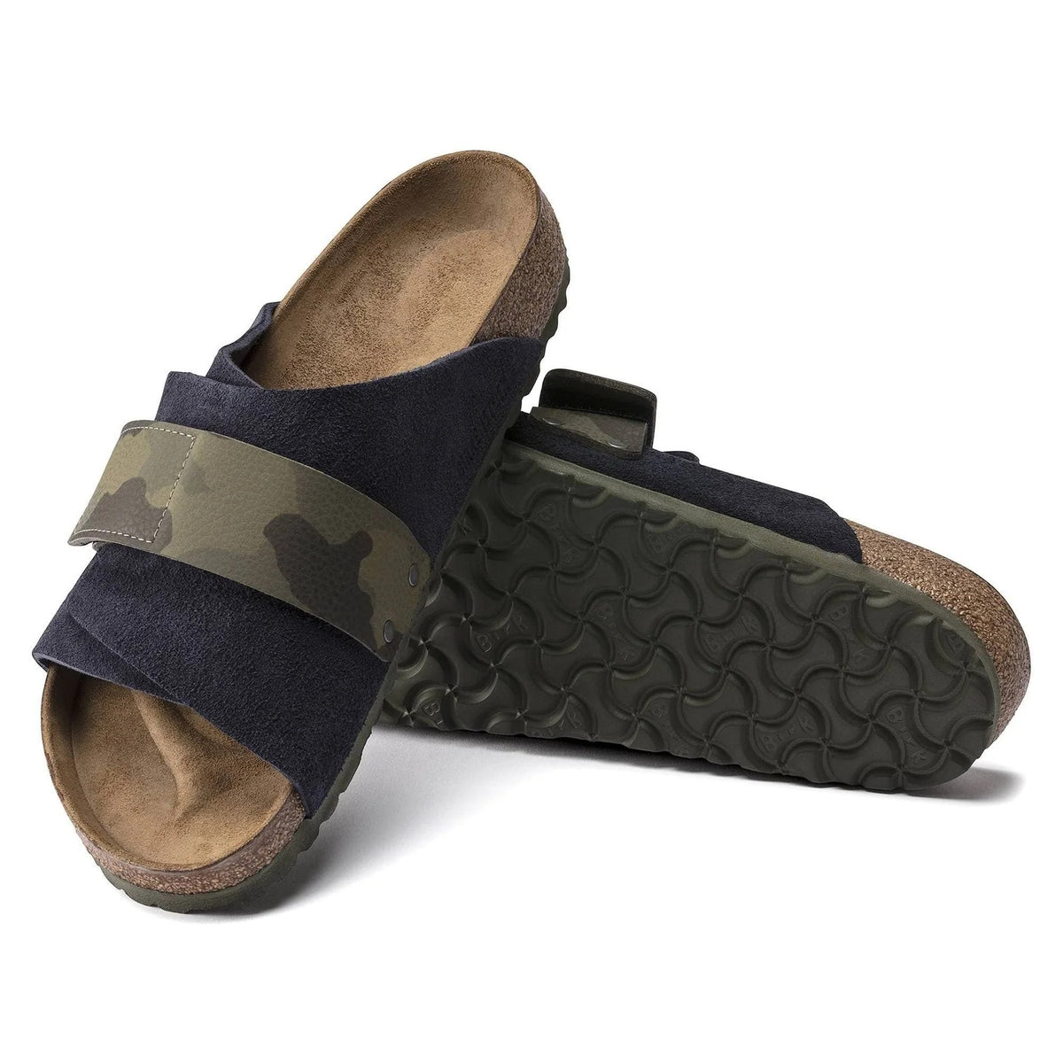 Birkenstock Kyoto Suede Leather  Birko-Flor Sandals - Midnight - 1019737 - Regular