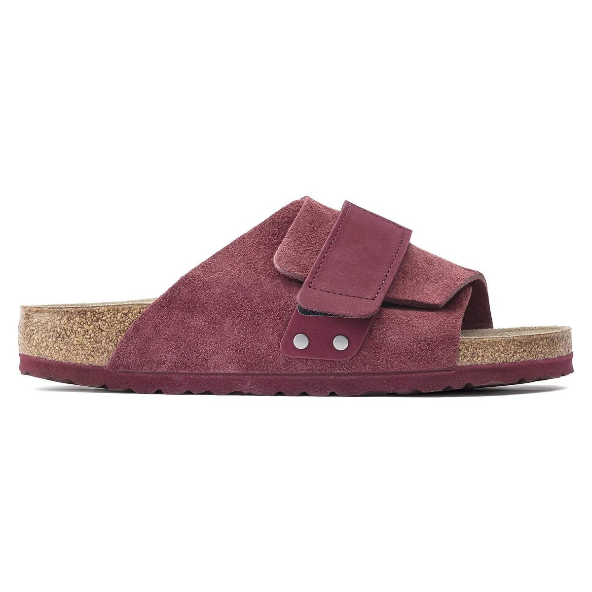 Birkenstock Kyoto Nubuck Suede Leather Sandals - Maroon - 1020688 - Narrow