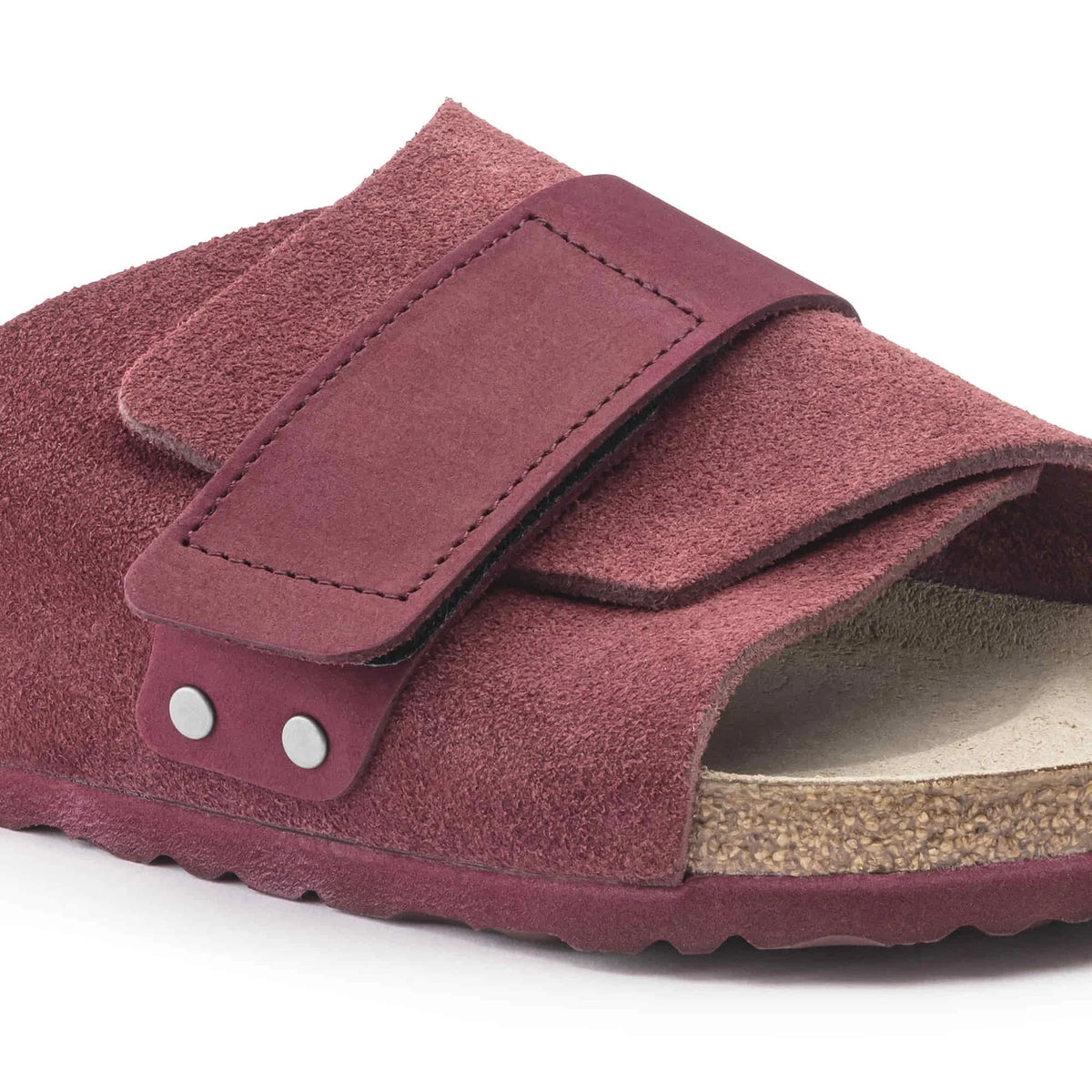 Birkenstock Kyoto Nubuck Suede Leather Sandals - Maroon - 1020688 - Narrow