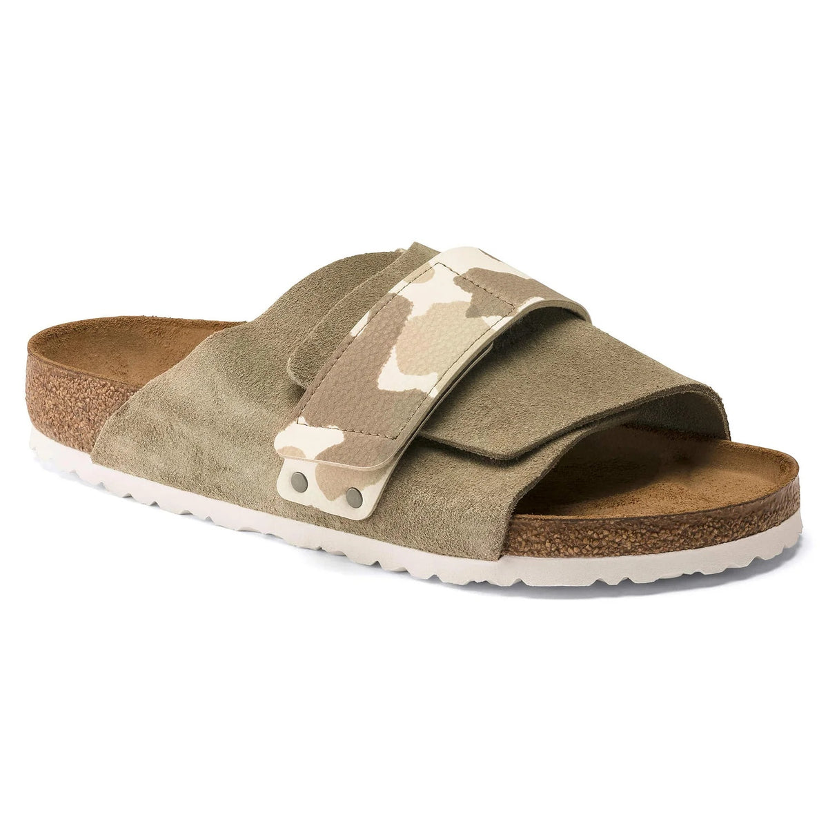 Birkenstock Kyoto Suede Leather Birko-Flor Sandals -  Gray Taupe - 1019738 - Regular