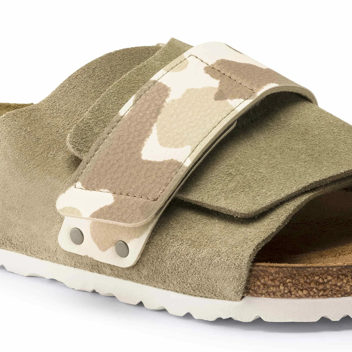 Birkenstock Kyoto Suede Leather Birko-Flor Sandals -  Gray Taupe - 1019738 - Regular