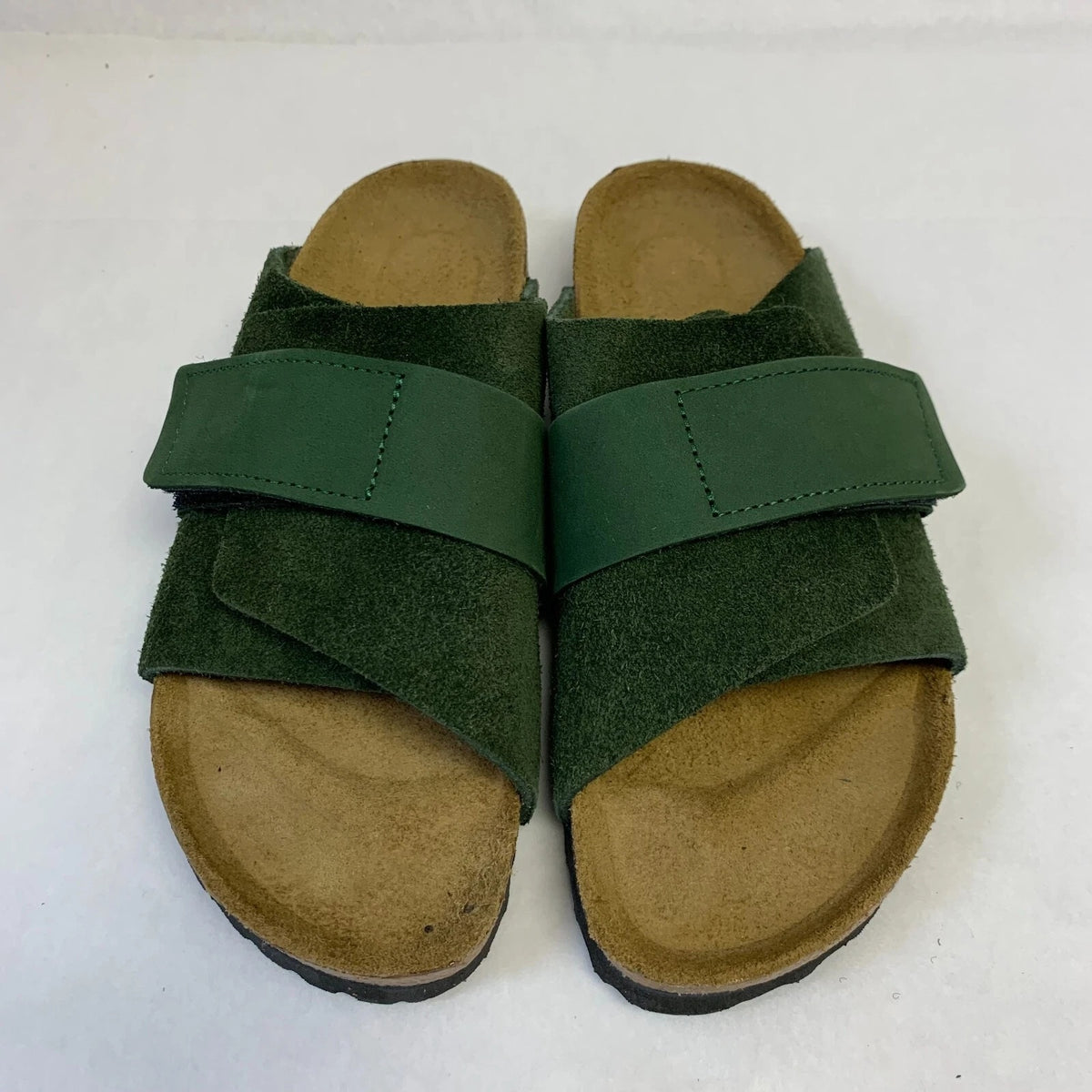 Birkenstock Kyoto Nubuck Suede Leather Sandals - Mountain View Green - 1021249 - Narrow