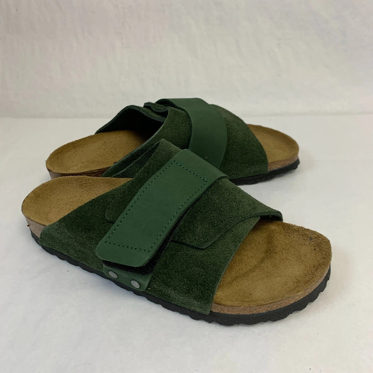 Birkenstock Kyoto Nubuck Suede Leather Sandals - Mountain View Green - 1021249 - Narrow