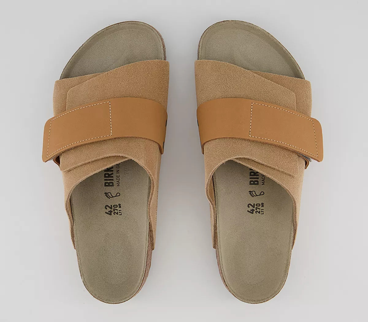 Birkenstock Kyoto Nubuck Suede Leather Sandals - Clay - 1022351 - Regular