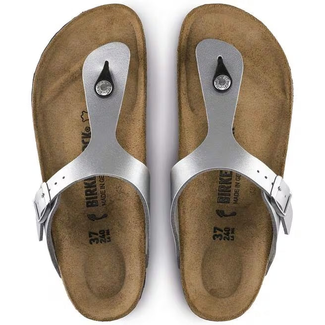 Birkenstock Gizeh Birko-Flor Sandals - Silverr - 0043853 - Narrow
