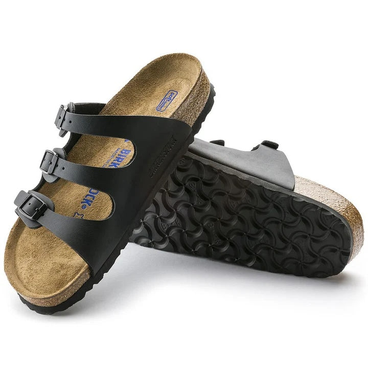 Birkenstock Florida Soft Footbed Birko-Flor Sandals - Black - 0453431