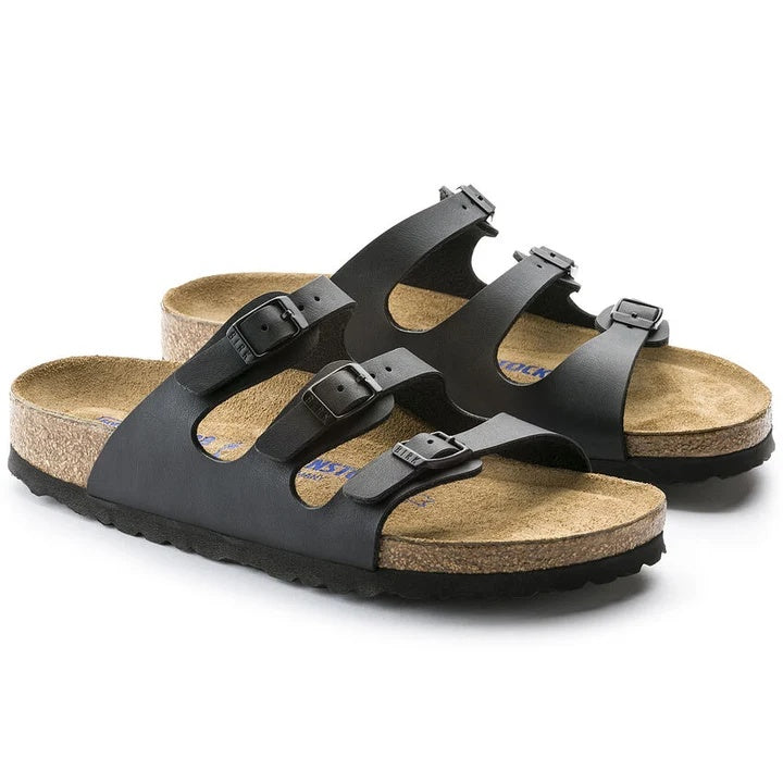 Birkenstock Florida Soft Footbed Birko-Flor Sandals - Black - 0453431