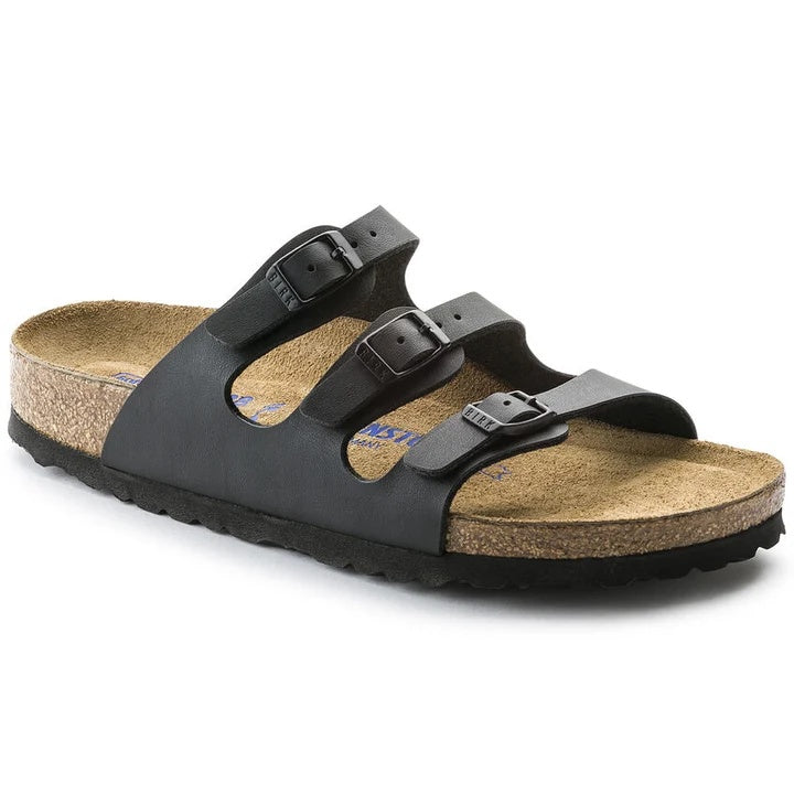 Birkenstock Florida Soft Footbed Birko-Flor Sandals - Black - 0453431