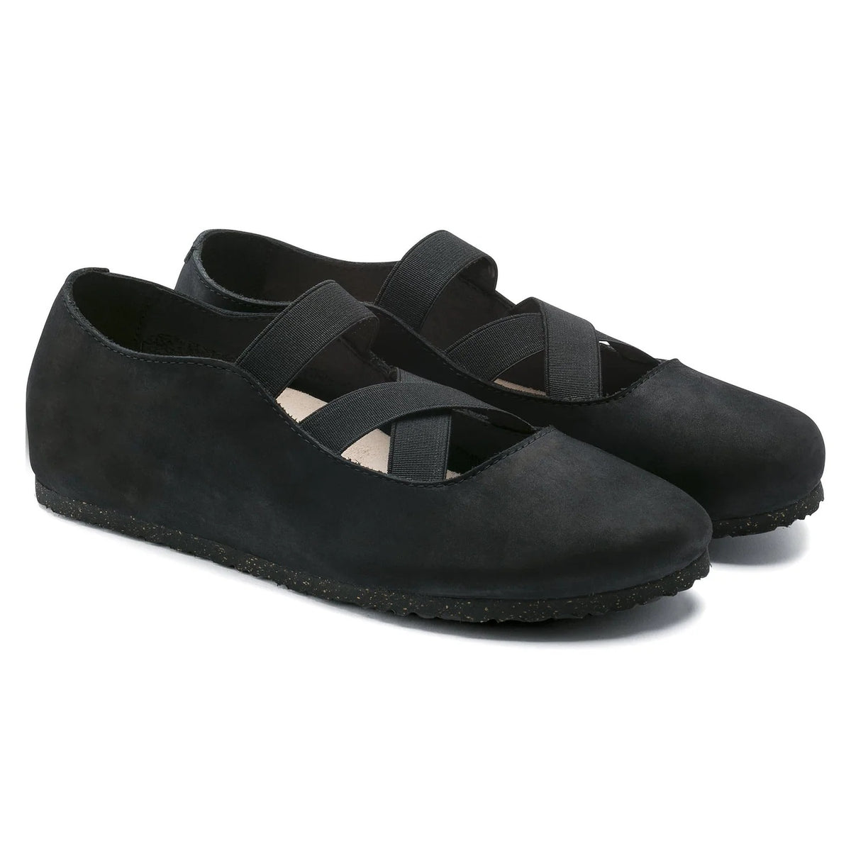 Birkenstock Santa Ana Nubuck Leather Shoes - Black - 1016311 - Narrow