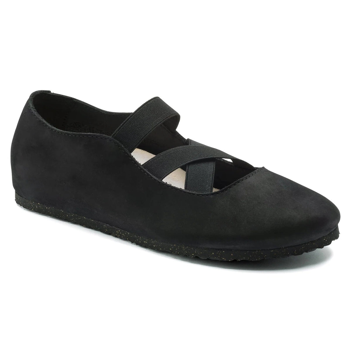 Birkenstock Santa Ana Nubuck Leather Shoes - Black - 1016311 - Narrow