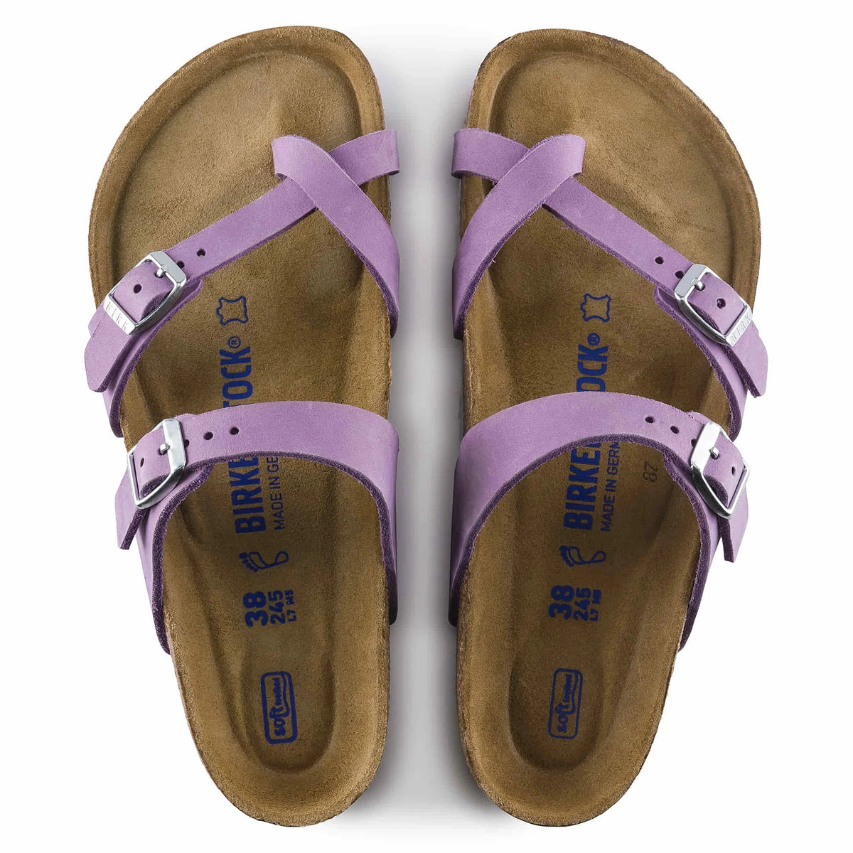 Birkenstock Mayari SFB Nubuk Leather Sandals - Lavender - 1017136 - Regular