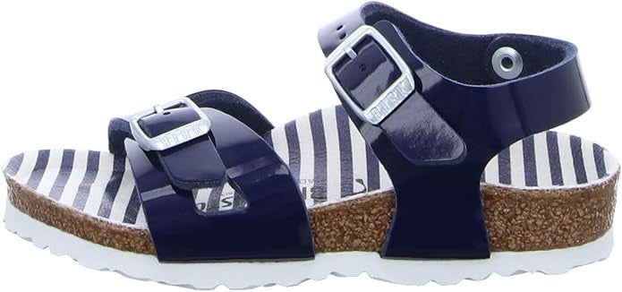 Birkenstock Rio Kids Birko-Flor Sandals - Nautical Stripes Navy - 1016359