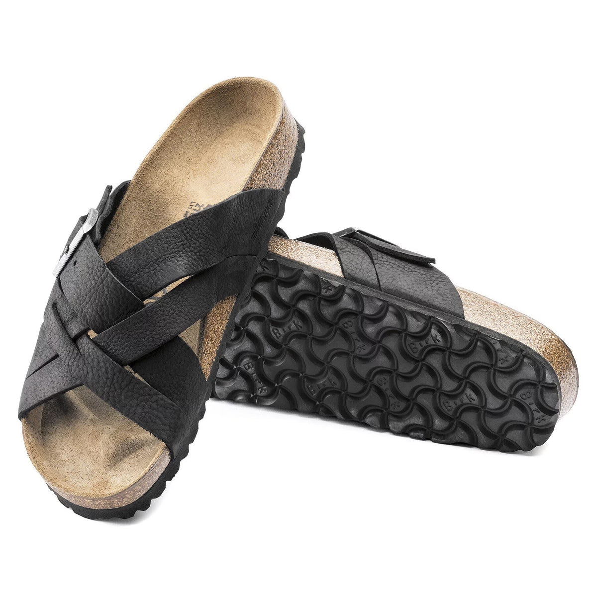 Birkenstock Lugano Oiled Leather Sandals - Camberra Old Black - 1017466 - Narrow