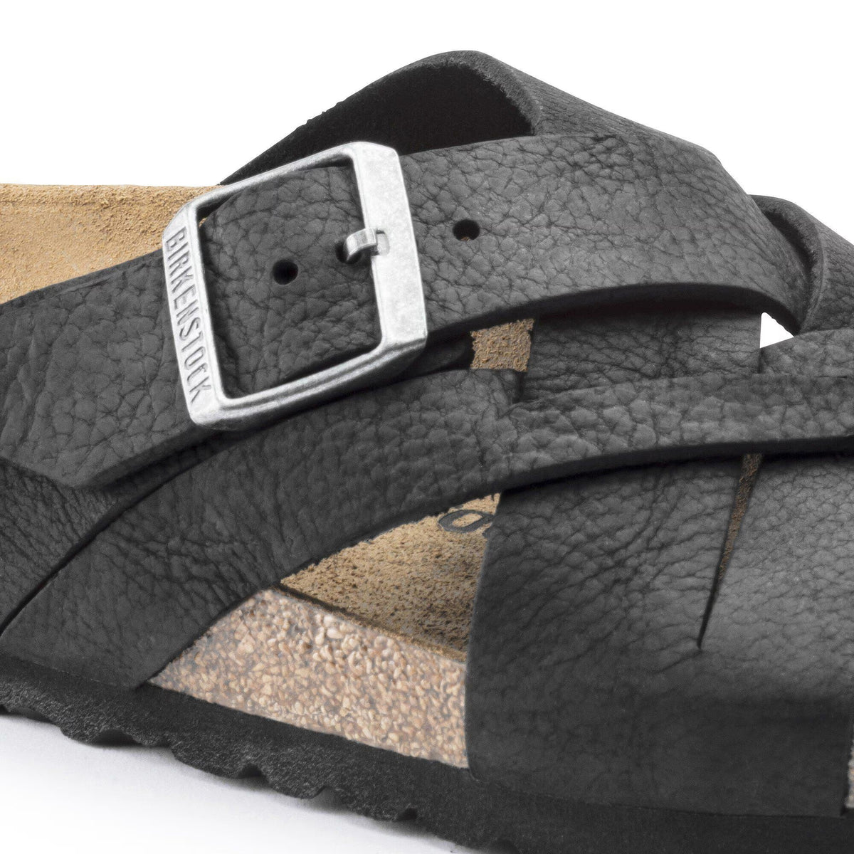Birkenstock Lugano Oiled Leather Sandals - Camberra Old Black - 1017466 - Narrow