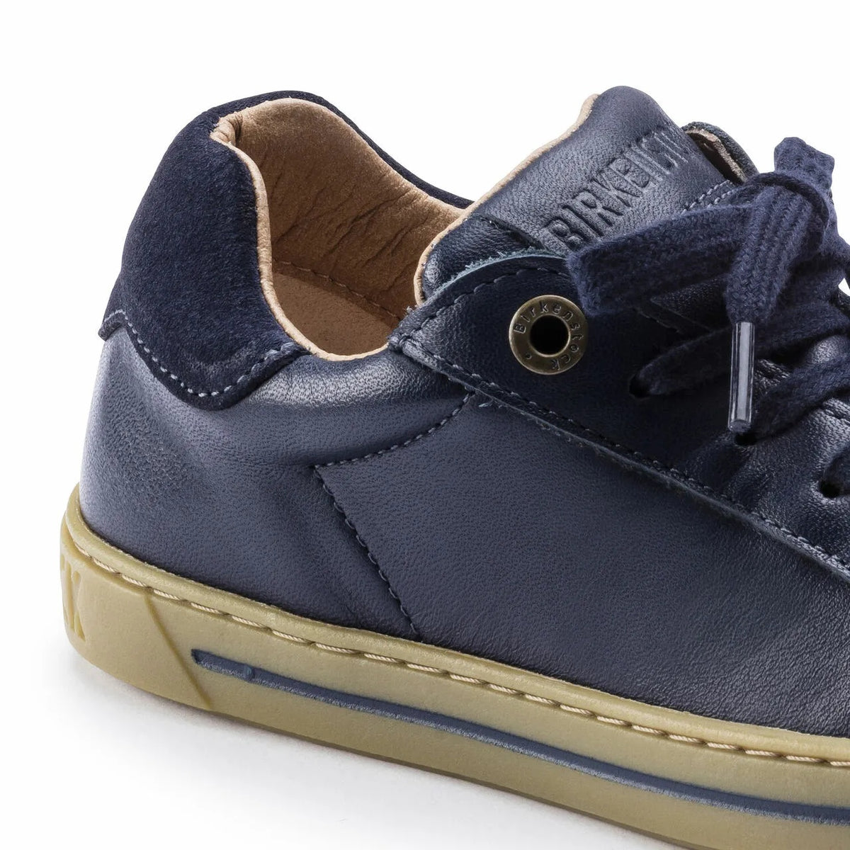 Birkenstock Porto Kids Natural Leather Shoes - Navy - 1017830 - Regular