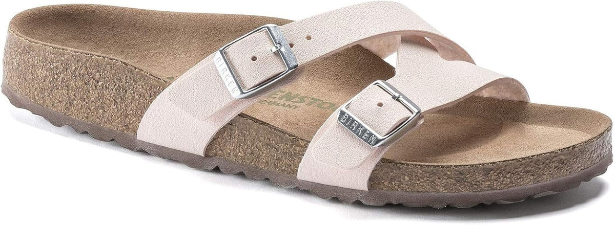 Birkenstock Yao Vegan Birkibuc Sandals - Light Rose - 1018489 - Narrow