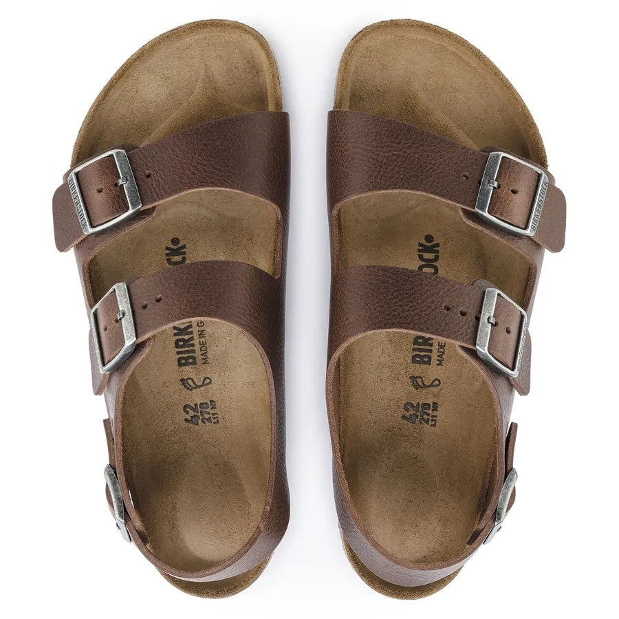 Birkenstock Milano Leather Sandals - Vintage Wood Roast - 1018691 - Regular