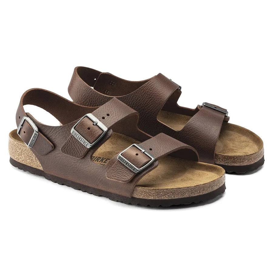 Birkenstock Milano Leather Sandals - Vintage Wood Roast - 1018691 - Regular