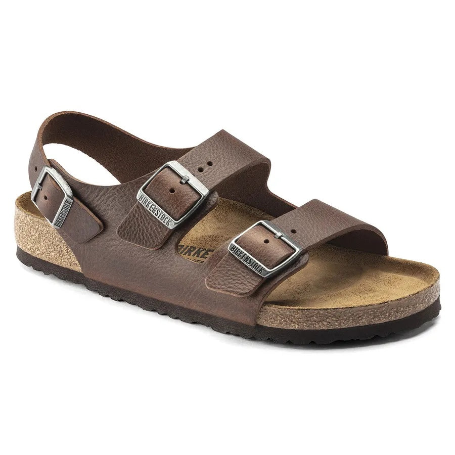 Birkenstock Milano Leather Sandals - Vintage Wood Roast - 1018691 - Regular