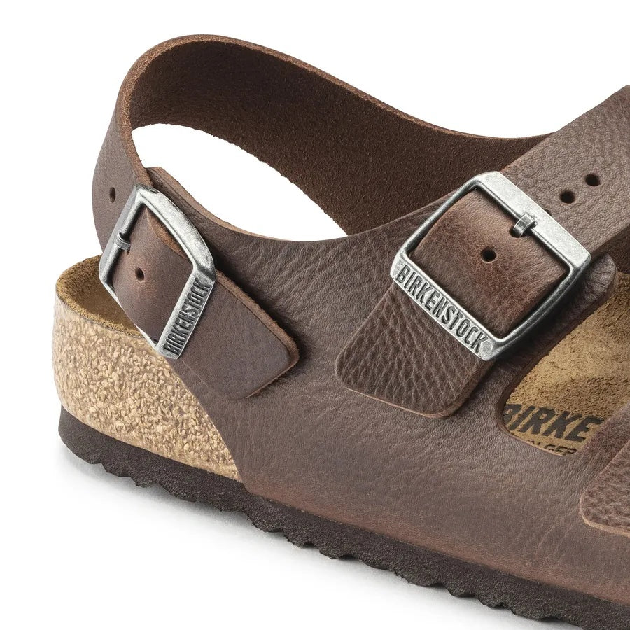 Birkenstock Milano Leather Sandals - Vintage Wood Roast - 1018691 - Regular