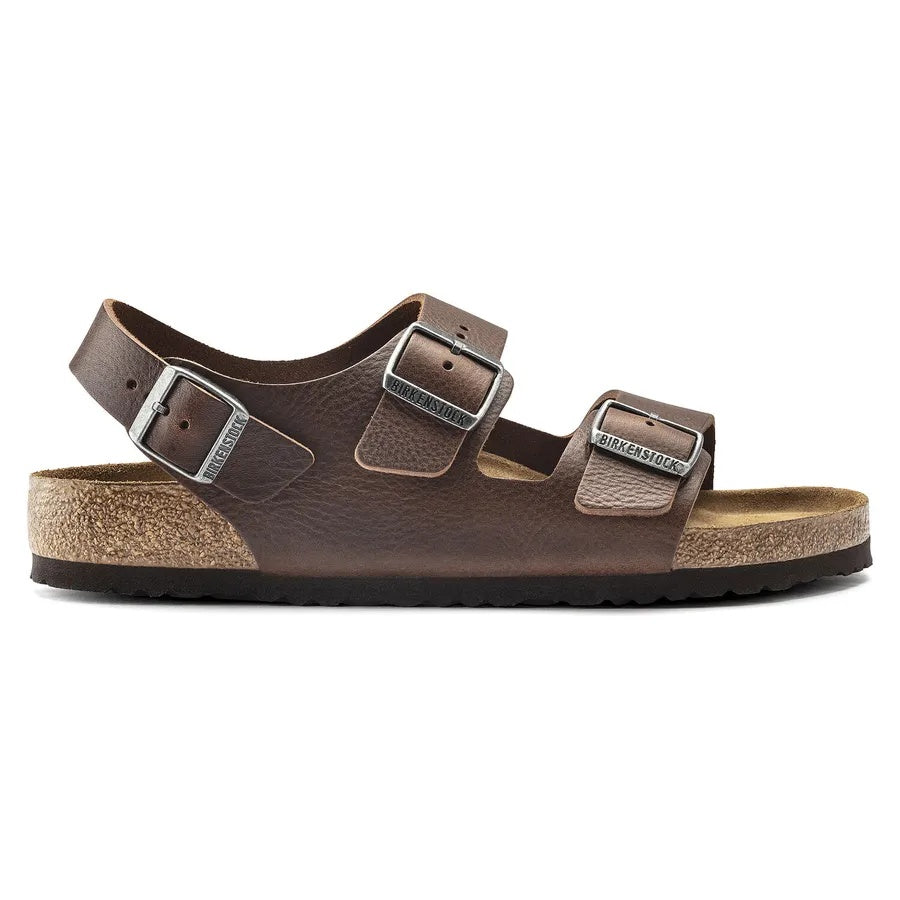 Birkenstock Milano Leather Sandals - Vintage Wood Roast - 1018691 - Regular