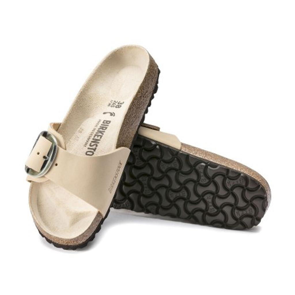 Birkenstock Madrid Big Buckle Nubuck Leather Sandals - Almond - 1018698 - Narrow