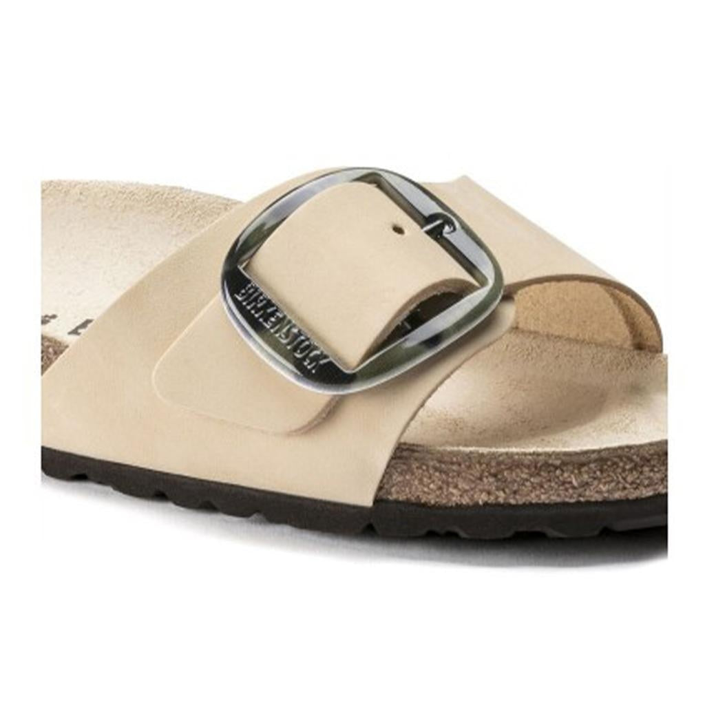 Birkenstock Madrid Big Buckle Nubuck Leather Sandals - Almond - 1018698 - Narrow