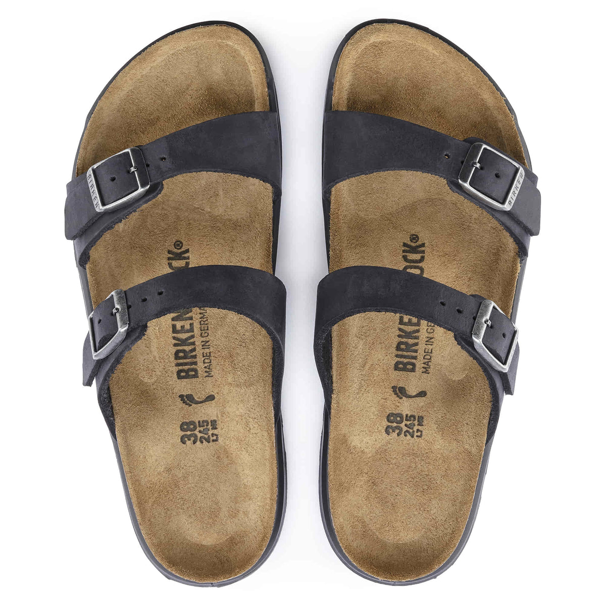 Birkenstock Sierra Women Oiled Leather Shoes - Black - 1018704 - Narrow