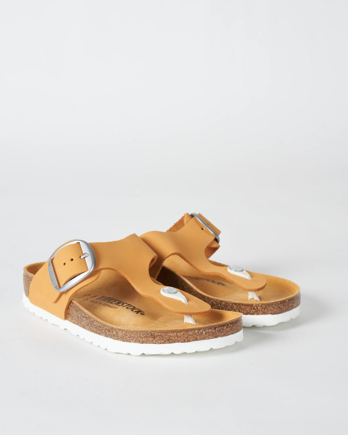 Birkenstock Gizeh Big Buckle Nubuck Leather Sandals - Apricot - 1018765 - Regular