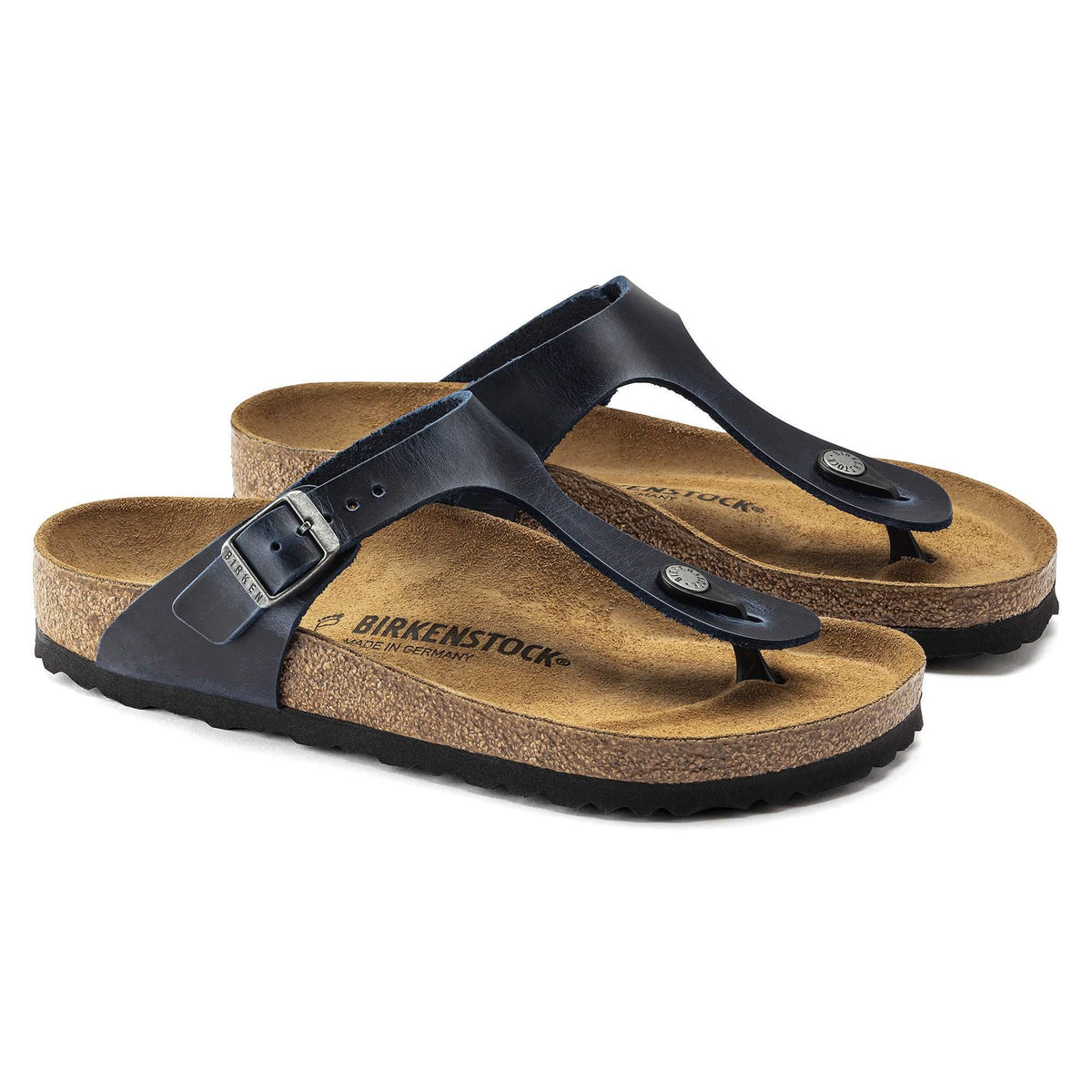 Birkenstock Gizeh Oiled Leather Sandals - Blue - 1019362 - Regular