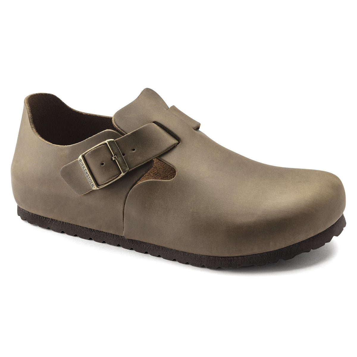 Birkenstock London Oiled Leather Shoes - Faded Khaki - 1019461 - Regular