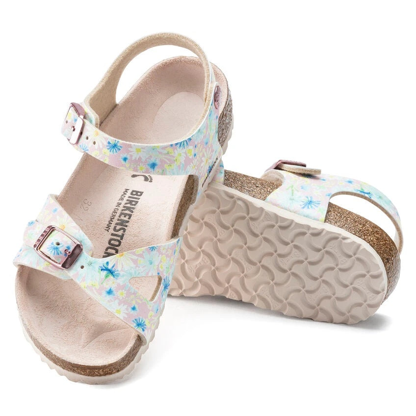 Birkenstock Rio Kids Birko-Flor Sandals - Pastel Floral - 1022232 - Narrow