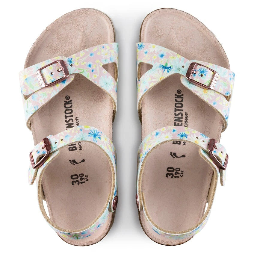 Birkenstock Rio Kids Birko-Flor Sandals - Pastel Floral - 1022232 - Narrow