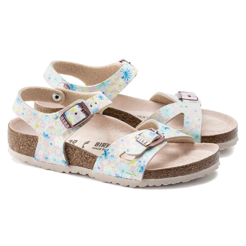 Birkenstock Rio Kids Birko-Flor Sandals - Pastel Floral - 1022232 - Narrow