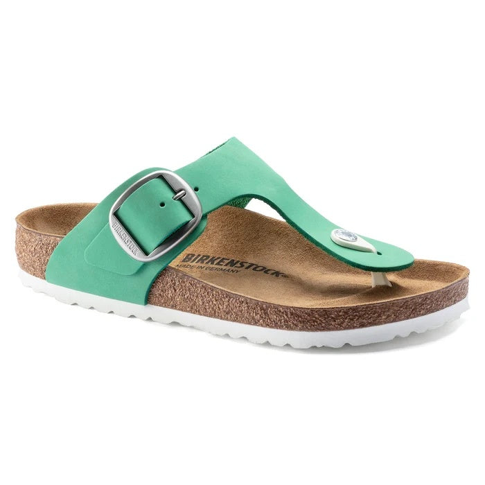 Birkenstock Gizeh Big Buckle Nubuck Sandals -  Bold Jade - 1022787 - Regular