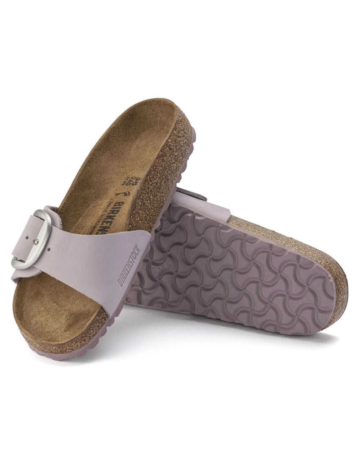 Birkenstock Madrid Big Buckle Nubuck Leather Sandals - Yomo Lilac - 1023395 - Narrow