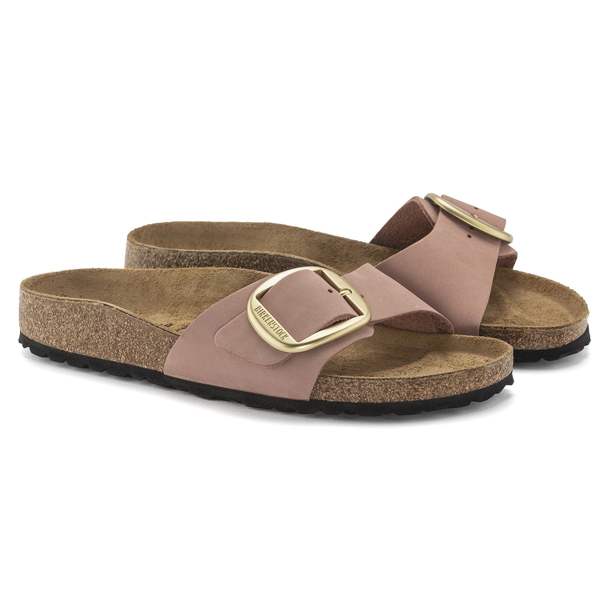 Birkenstock Madrid Big Buckle Nubuck Leather Sandals - Old Rose - 1024039 - Narrow