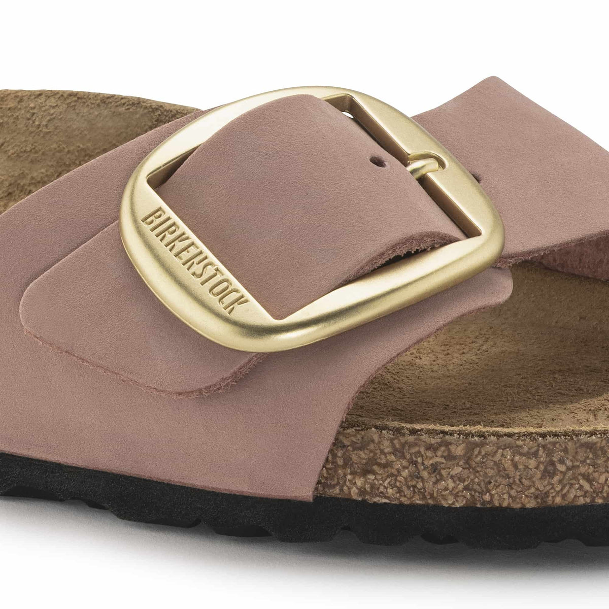 Birkenstock Madrid Big Buckle Nubuck Leather Sandals - Old Rose - 1024039 - Narrow