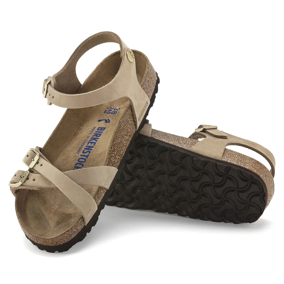 Birkenstock Kumba Soft Foodbed Natural Leather Sandals - Sandcastle - 1024268 - Regular