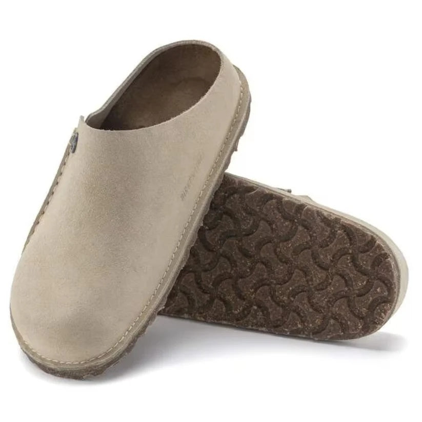 Birkenstock Zermatt Suede Leather Clogs - Eggshell - 1024310 - Narrow