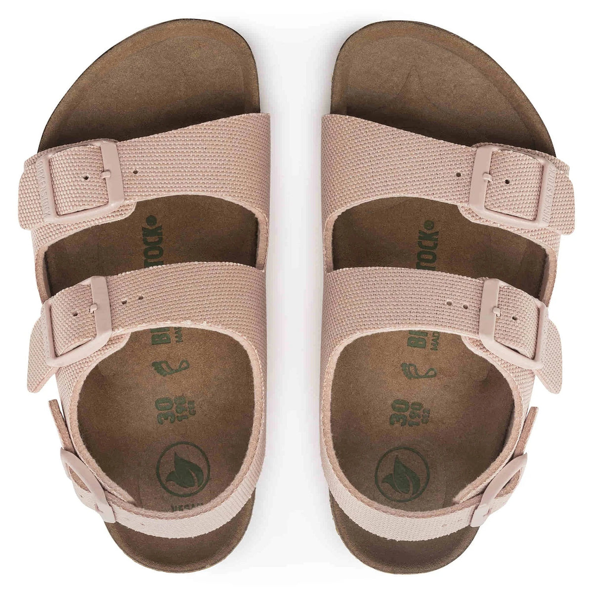 Birkenstock Milano Kids Vegan Textile Sandals  - Soft Pink - 1024352 - Regular