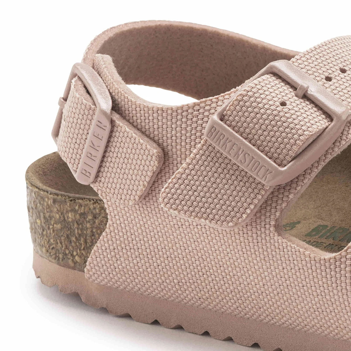 Birkenstock Milano Kids Vegan Textile Sandals  - Soft Pink - 1024352 - Regular