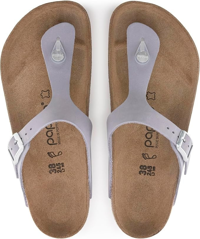 Birkenstock Gizeh Pap Nubuk Leather Sandals - Purple Fog - 1024593 - Regular