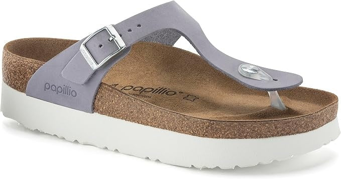 Birkenstock Gizeh Pap Nubuk Leather Sandals - Purple Fog - 1024593 - Regular